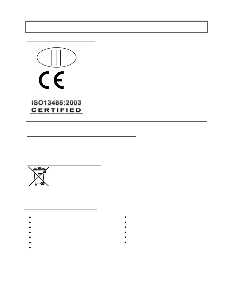 Beskrivelse av sertifikater, Sertifikater / tilkobling / avhending | Welch Allyn PROPLUS 2650KGWA Health-o-Meter Professional Scale - User Manual User Manual | Page 113 / 158