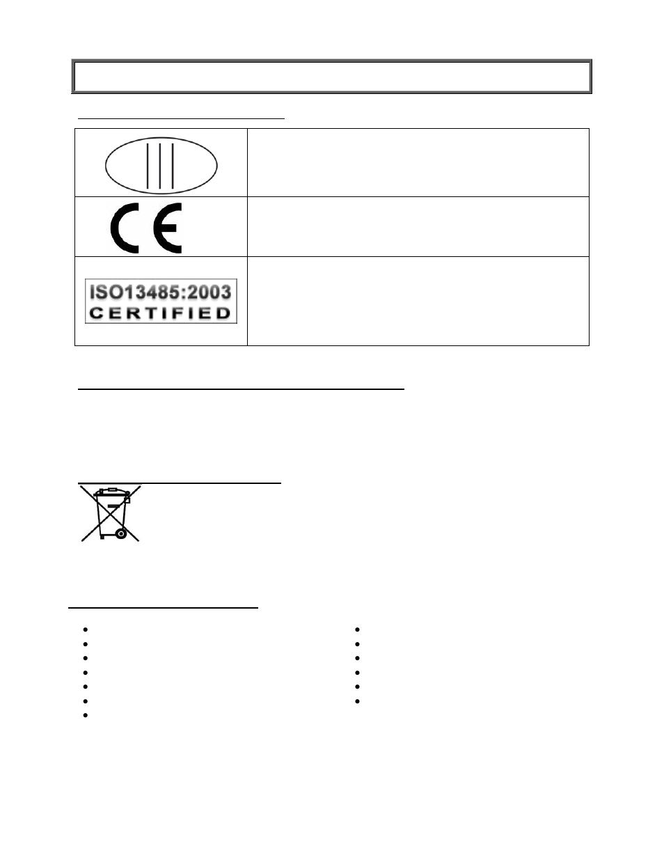 Beskrivning av certifieringar, Certifieringar/anslutning/kassering | Welch Allyn PROPLUS 2650KGWA Health-o-Meter Professional Scale - User Manual User Manual | Page 137 / 158
