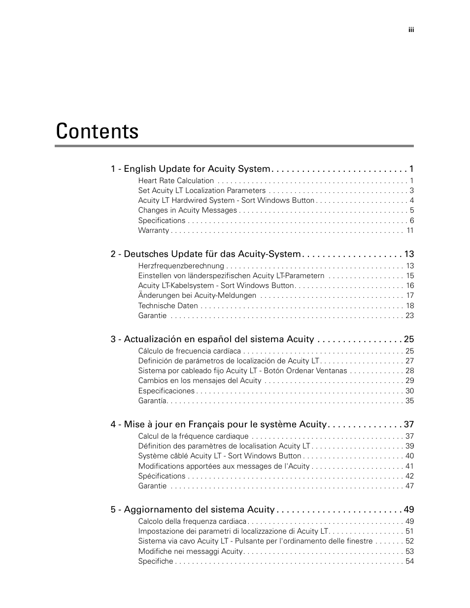 Welch Allyn Acuity 6.31.01 User Manual Update - User Manual User Manual | Page 3 / 64