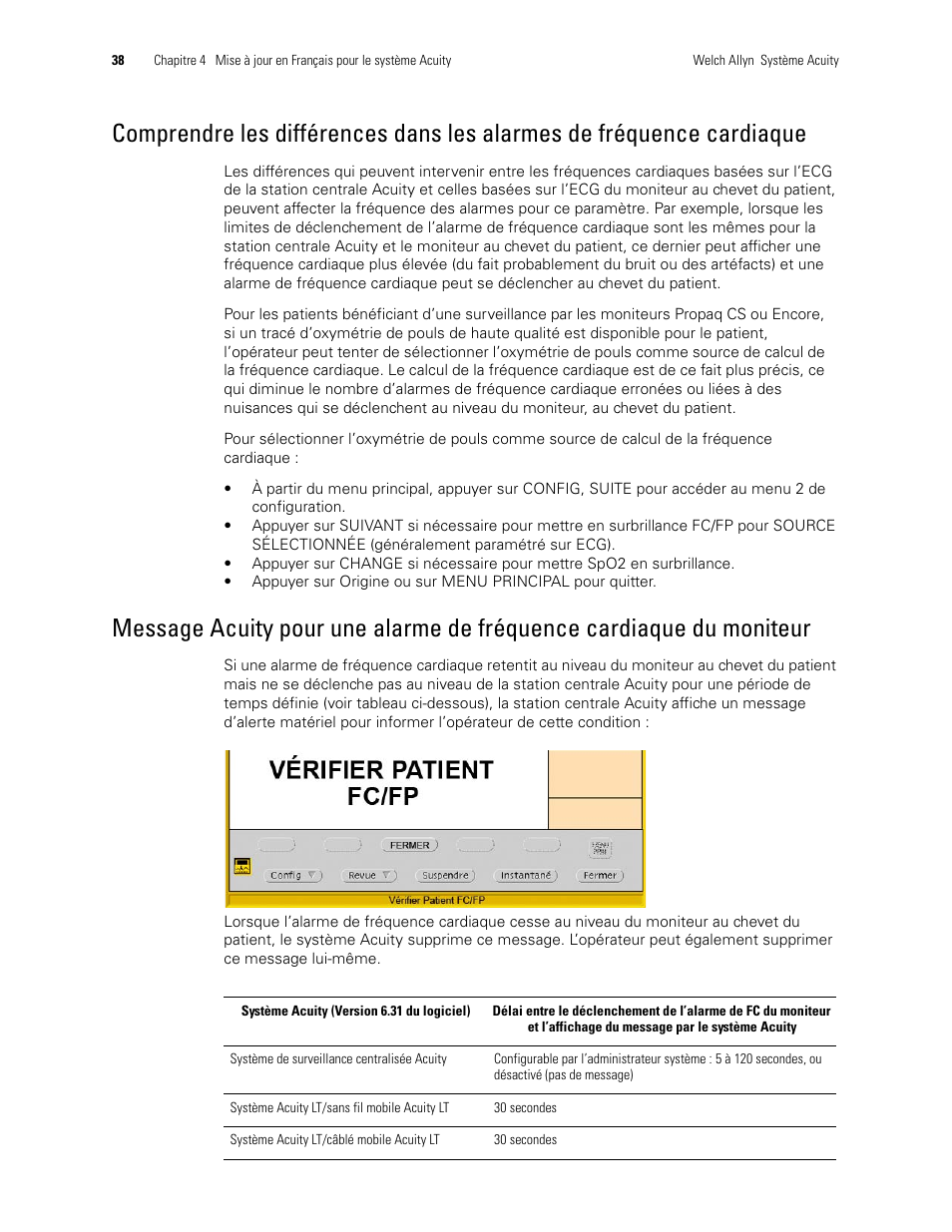 Welch Allyn Acuity 6.31.01 User Manual Update - User Manual User Manual | Page 42 / 64