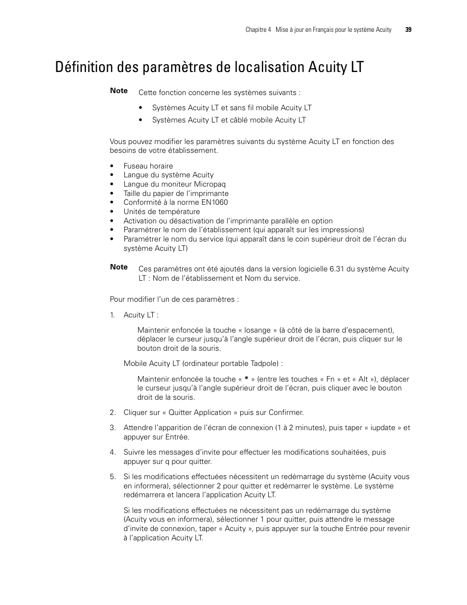 Welch Allyn Acuity 6.31.01 User Manual Update - User Manual User Manual | Page 43 / 64
