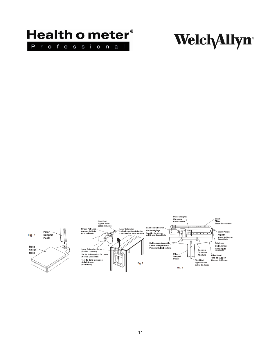 Balance à fléau de médecin | Welch Allyn 402KLWA Health-o-Meter Professional Physicians Beam Scale - User Manual User Manual | Page 12 / 16