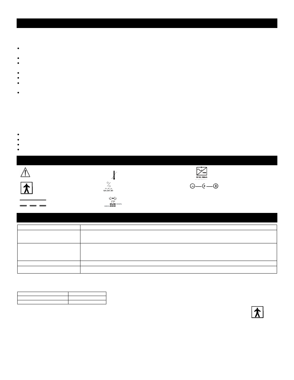 Mises en garde et avertissements, Définition des symboles, Spécifications de la balance 522klwa | Spécifications d'entreposage | Welch Allyn 522KLWA Health-o-Meter Professional Digital Pediatric Scale - User Manual User Manual | Page 15 / 26