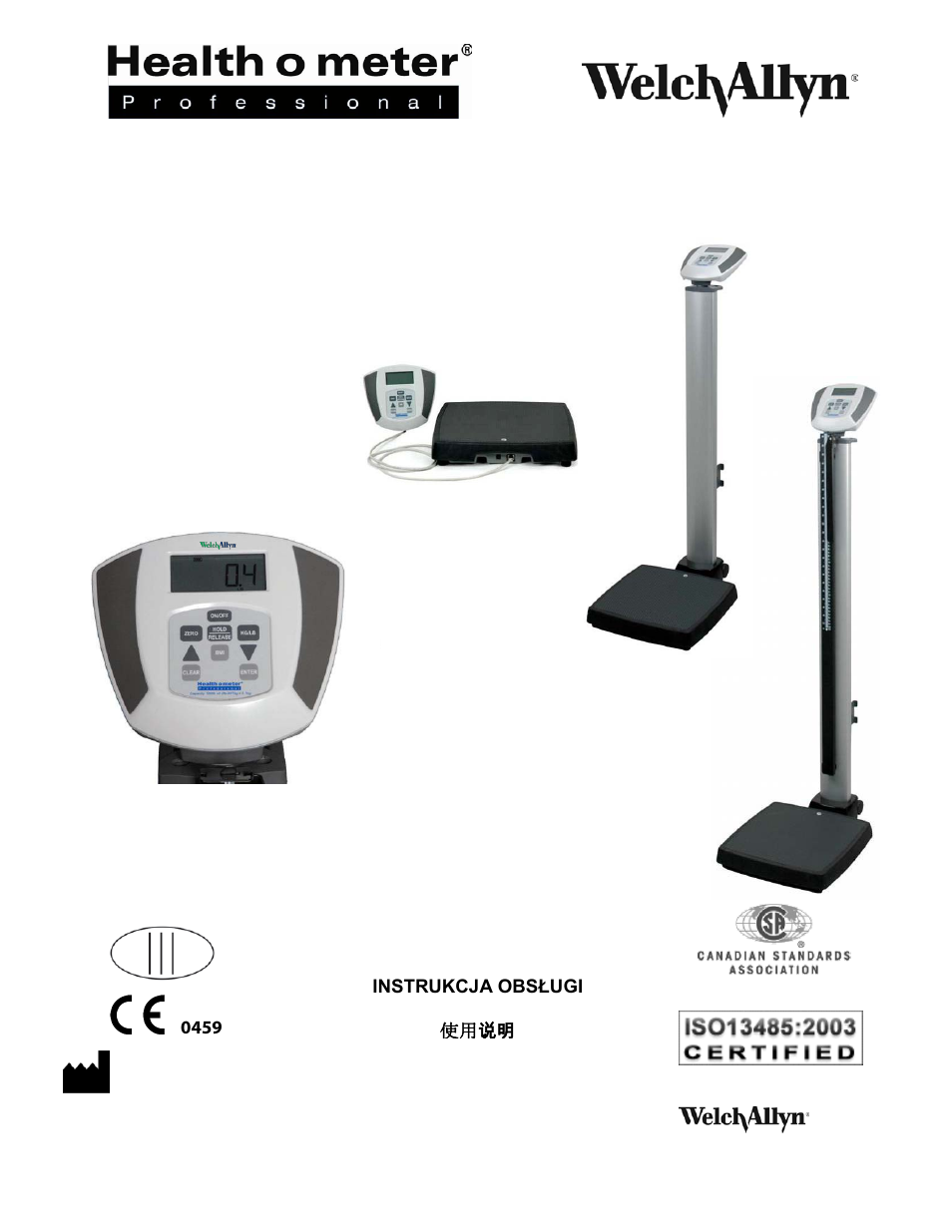 Welch Allyn Health-o-Meter Professional Scales - User Manual User Manual | 132 pages