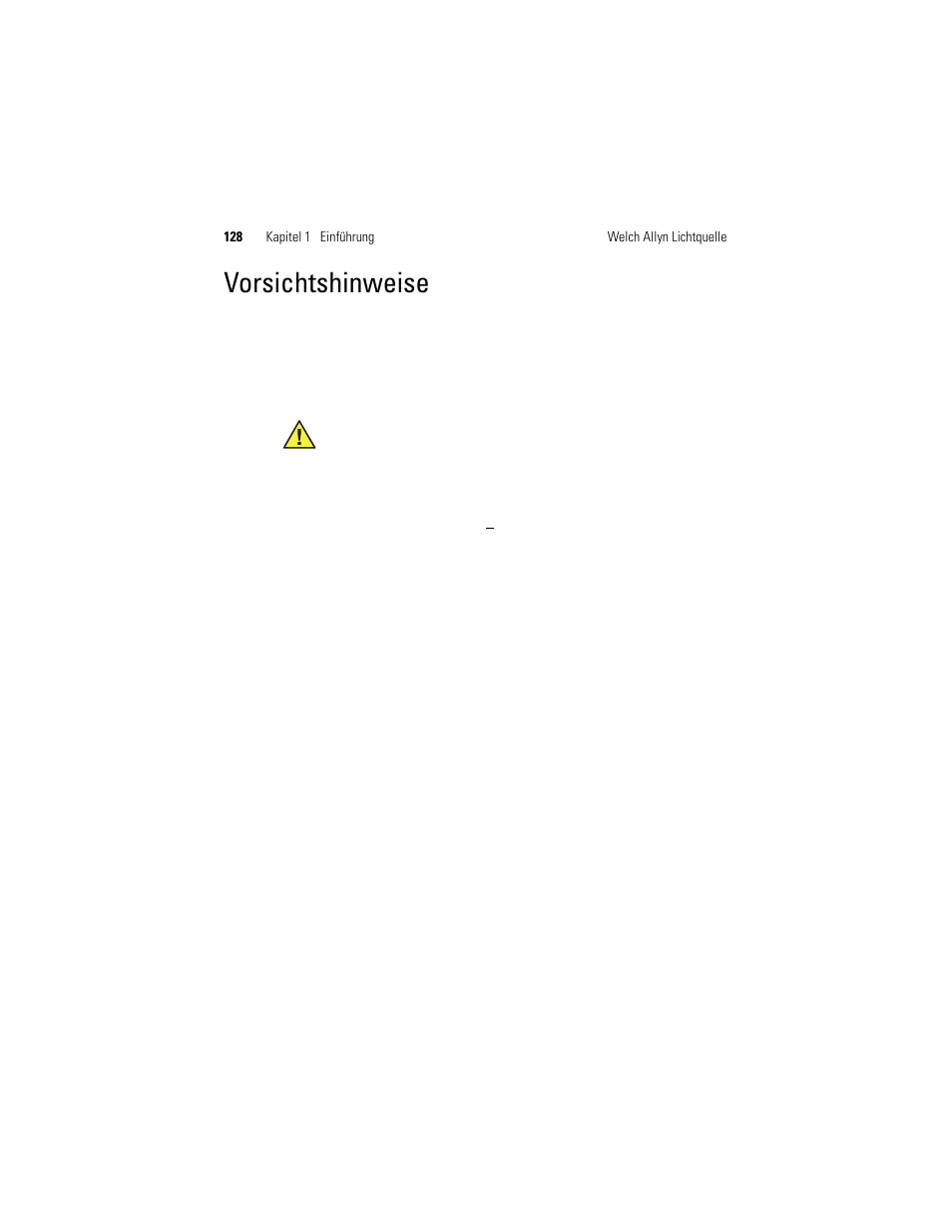 Vorsichtshinweise | Welch Allyn Solarc Light Source - User Manual User Manual | Page 130 / 240