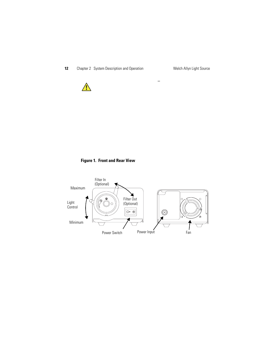 See figure 1), Figure 1) | Welch Allyn Solarc Light Source - User Manual User Manual | Page 14 / 240