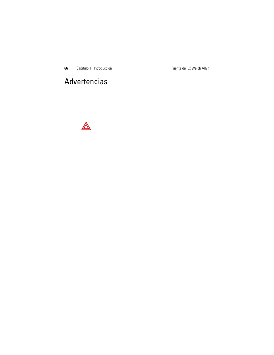 Advertencias | Welch Allyn Solarc Light Source - User Manual User Manual | Page 68 / 240