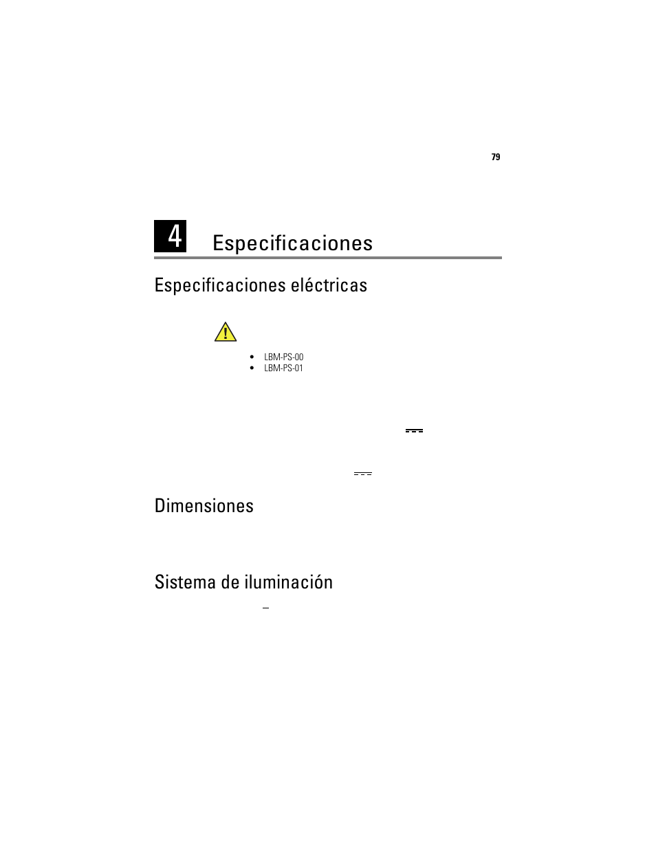 Especificaciones, Especificaciones eléctricas, Dimensiones | Sistema de iluminación | Welch Allyn Solarc Light Source - User Manual User Manual | Page 81 / 240