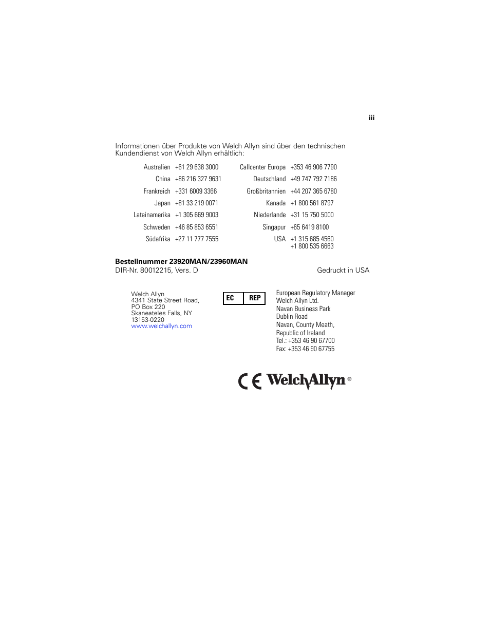 Welch Allyn Digital MacroView Otoscope - User Manual User Manual | Page 133 / 476