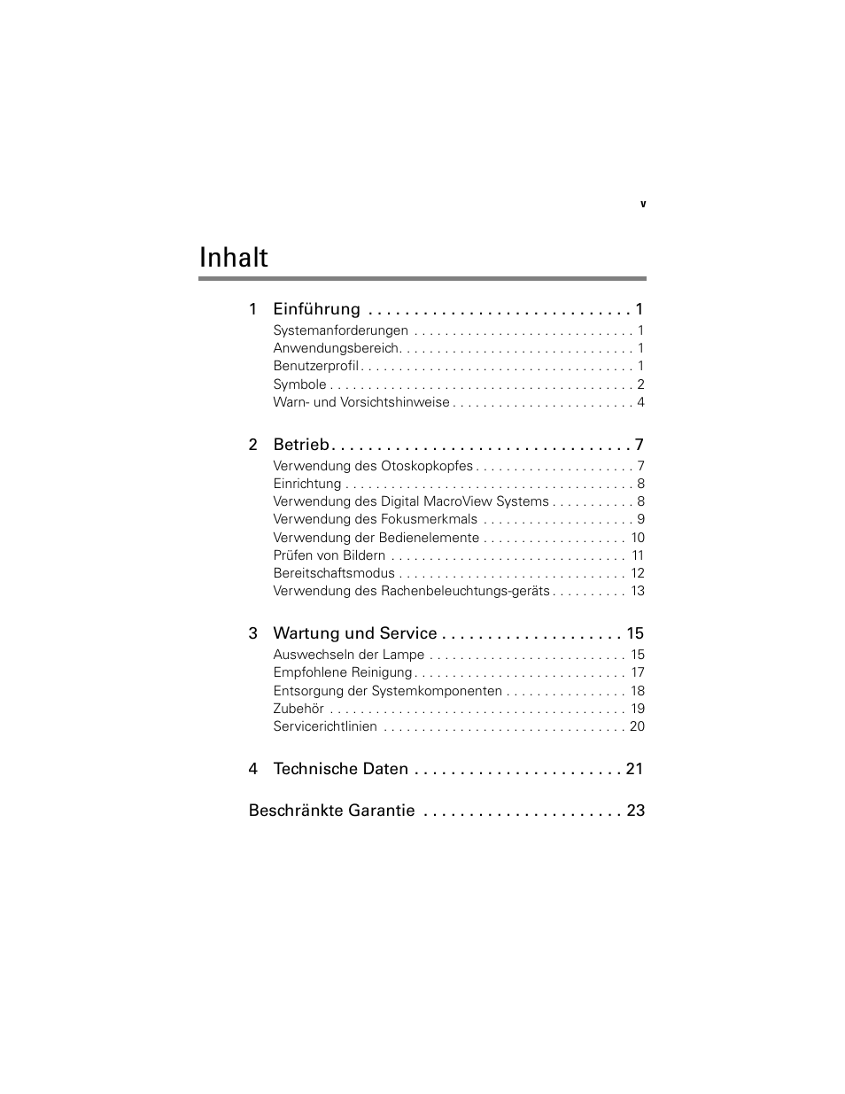 Inhalt | Welch Allyn Digital MacroView Otoscope - User Manual User Manual | Page 135 / 476