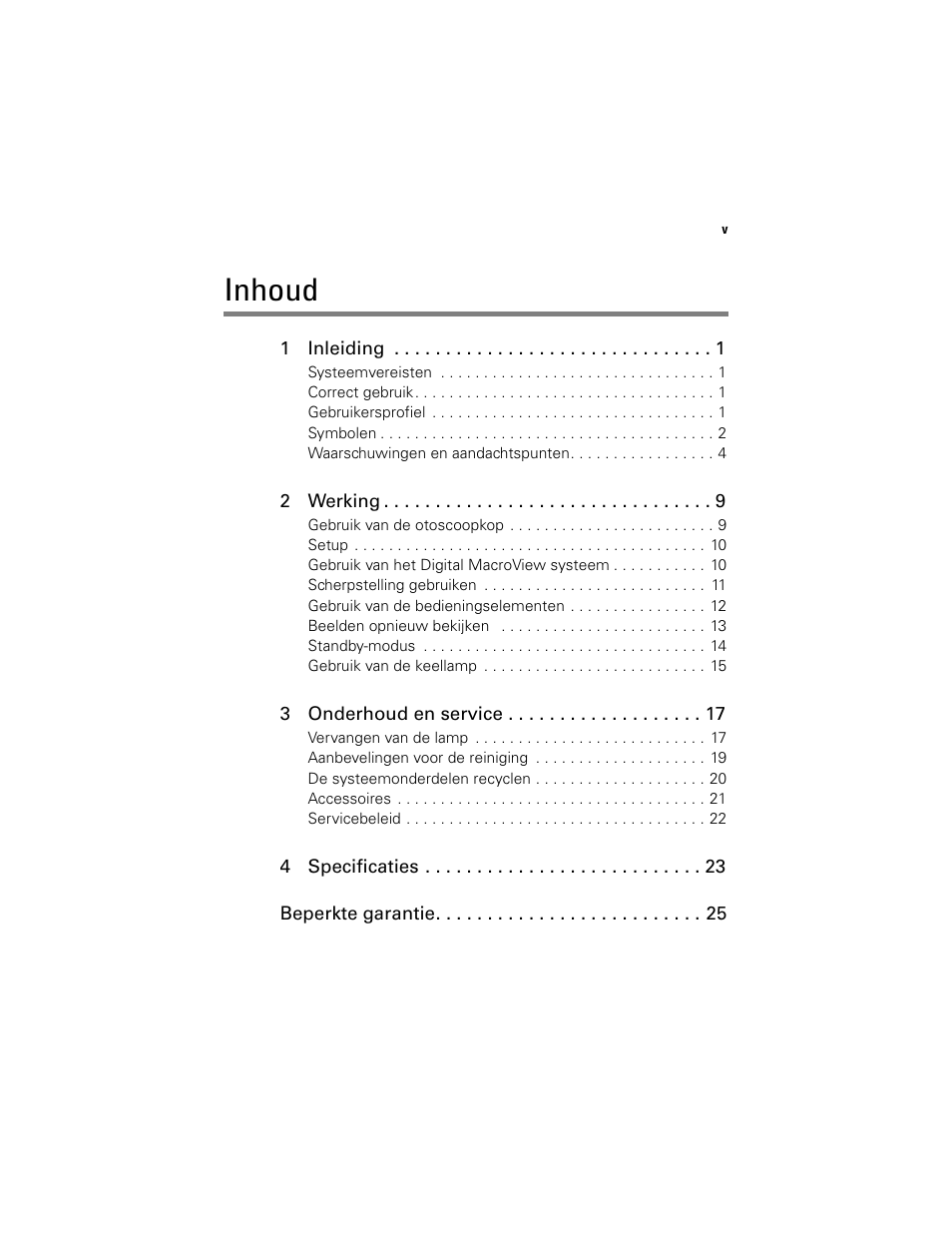 Inhoud | Welch Allyn Digital MacroView Otoscope - User Manual User Manual | Page 199 / 476