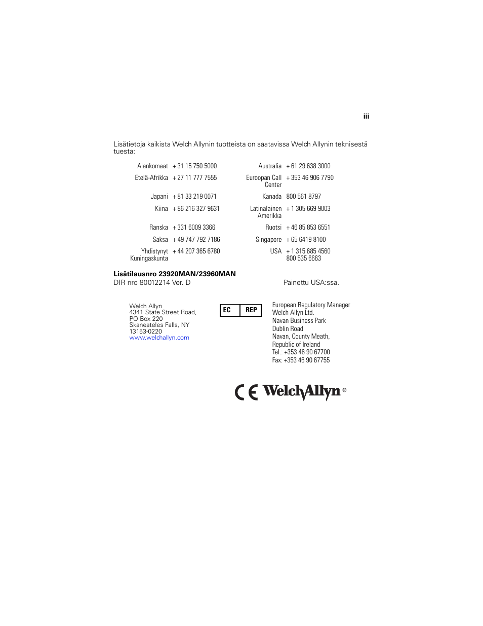 Welch Allyn Digital MacroView Otoscope - User Manual User Manual | Page 231 / 476