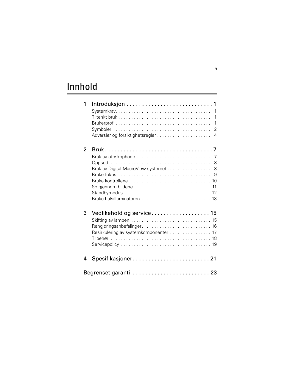 Innhold | Welch Allyn Digital MacroView Otoscope - User Manual User Manual | Page 297 / 476