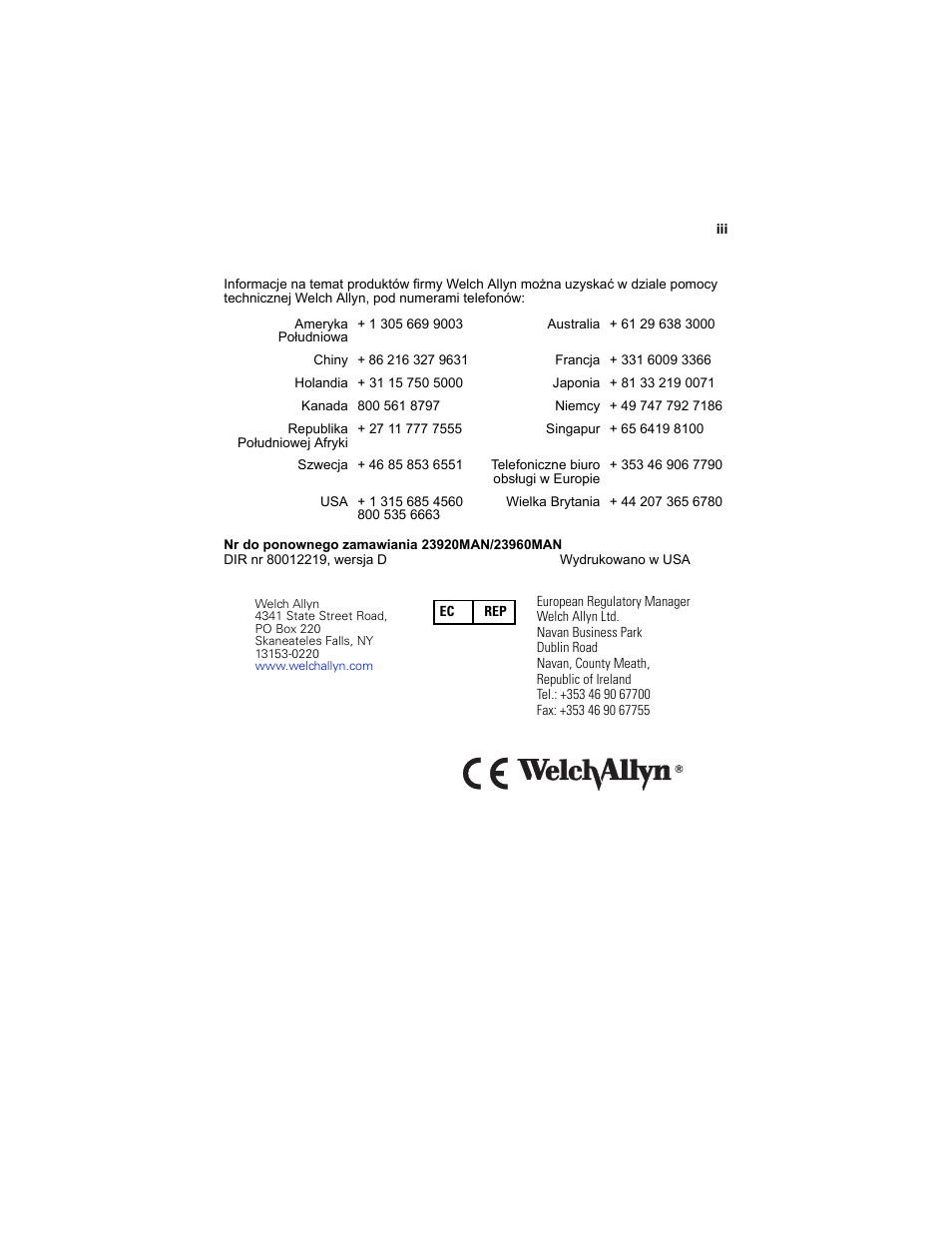Welch Allyn Digital MacroView Otoscope - User Manual User Manual | Page 391 / 476