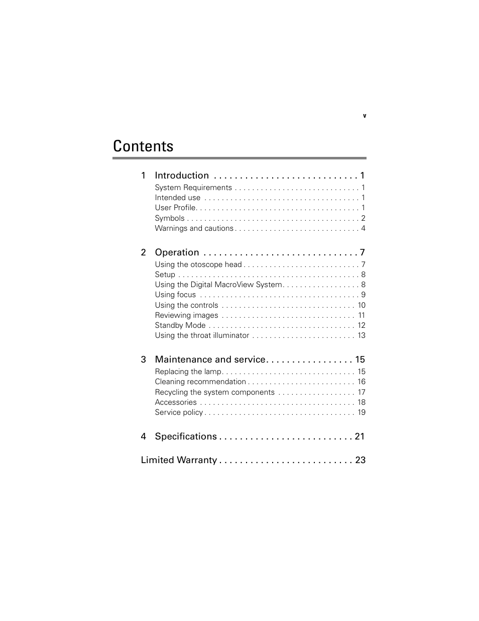 Welch Allyn Digital MacroView Otoscope - User Manual User Manual | Page 7 / 476