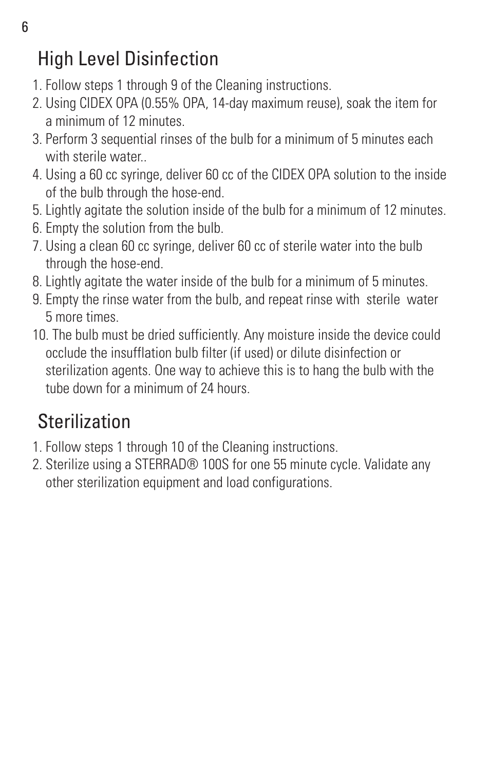 High level disinfection sterilization | Welch Allyn Rigid Reusable & Single Use Sigmoidoscopes, Anoscopes and Accessories - User Manual User Manual | Page 8 / 82