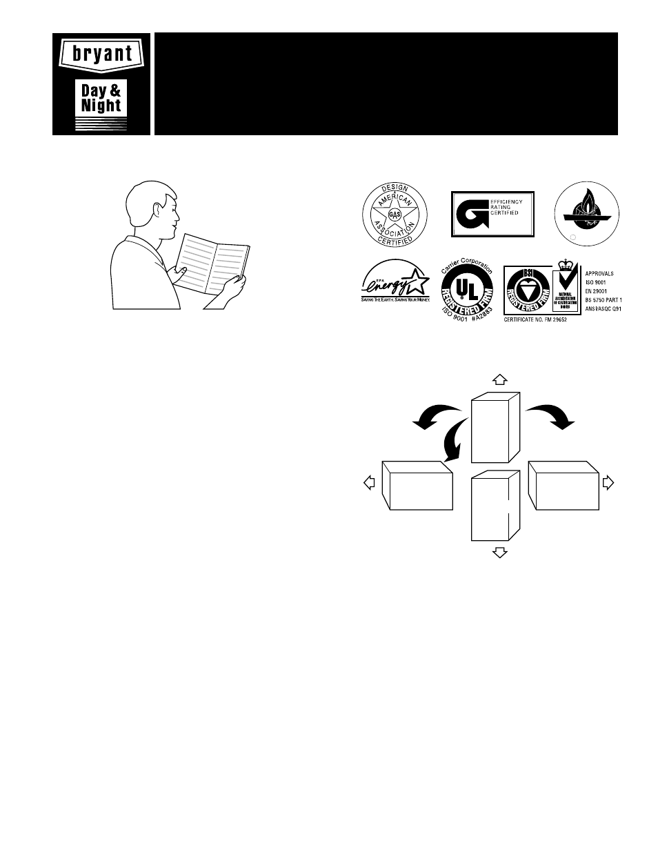 Bryant 4-Way Multipoise Fixed-Capacity Direct-Vent Condensing Gas 340MAV User Manual | 44 pages