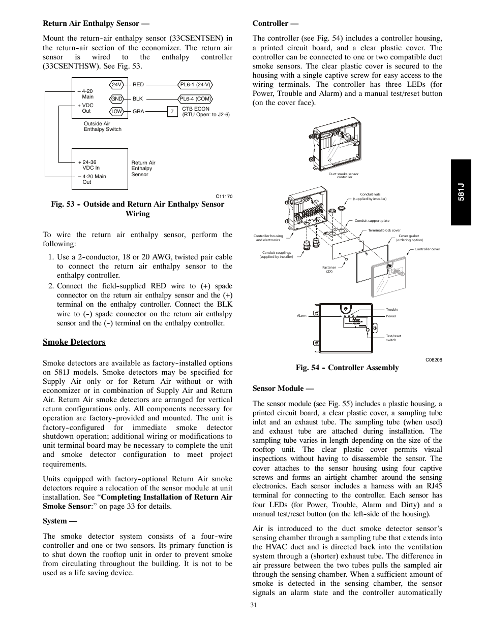 Smoke detectors | Bryant PURON 581J User Manual | Page 31 / 40
