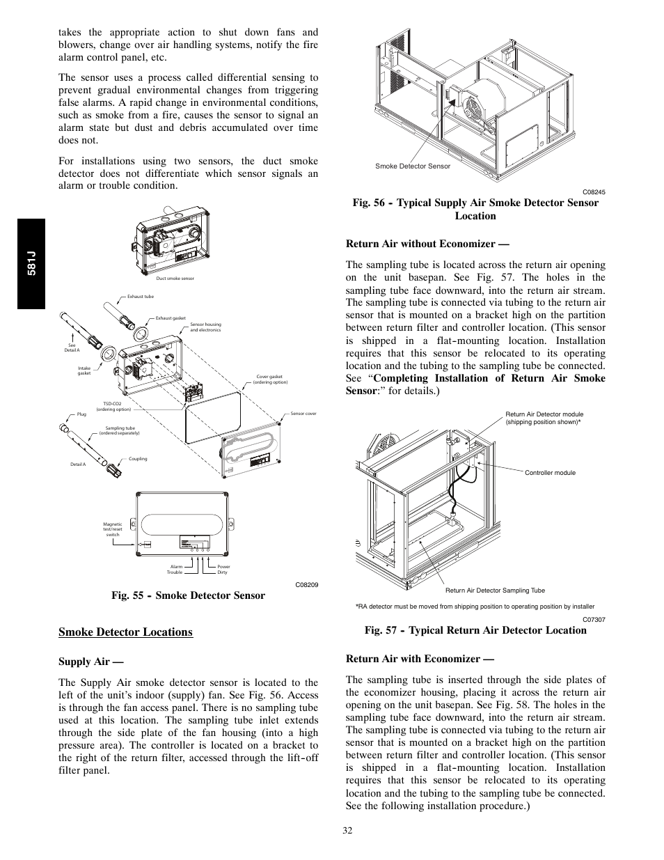 Smoke detector locations | Bryant PURON 581J User Manual | Page 32 / 40