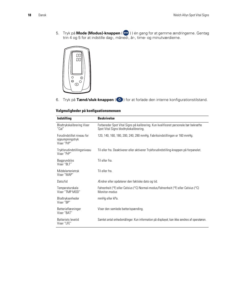 Welch Allyn Spot Vital Signs Monitor, Reset Time and Date Post Battery Replacement or Removal - Quick Reference Guide User Manual | Page 18 / 26