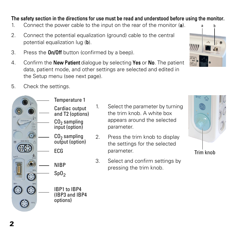 Welch Allyn 1500 Patient Monitor Software version 1.4.X, - Quick Reference Guide User Manual | Page 2 / 28
