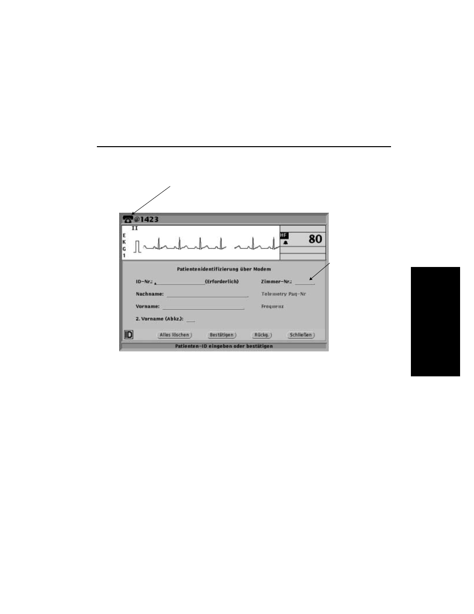 Deutsc h | Welch Allyn Modem-Propaq - Quick Reference Guide User Manual | Page 33 / 52