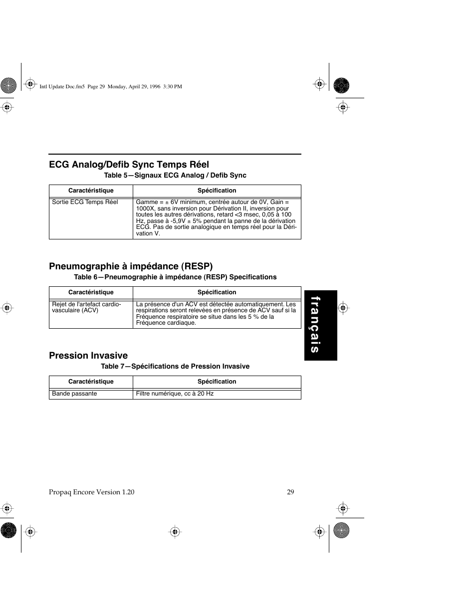 Français | Welch Allyn Propaq Encore Update - Quick Reference Guide User Manual | Page 31 / 60