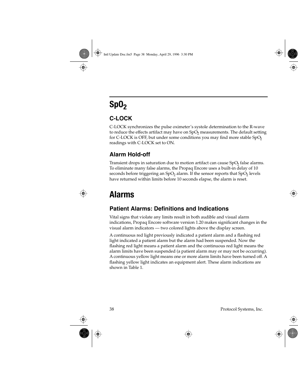 Alarms | Welch Allyn Propaq Encore Update - Quick Reference Guide User Manual | Page 40 / 60