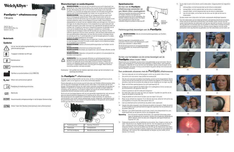 Oftalmoscoop, Panoptic | Welch Allyn Panoptic Ophthalmoscope - Quick Reference Guide User Manual | Page 15 / 36