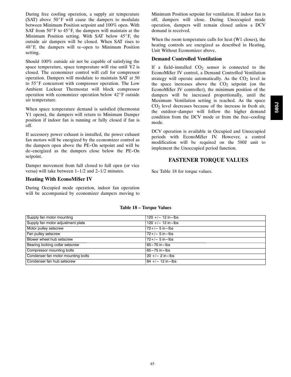 Fastener torque values | Bryant 580J*04--12 User Manual | Page 45 / 73