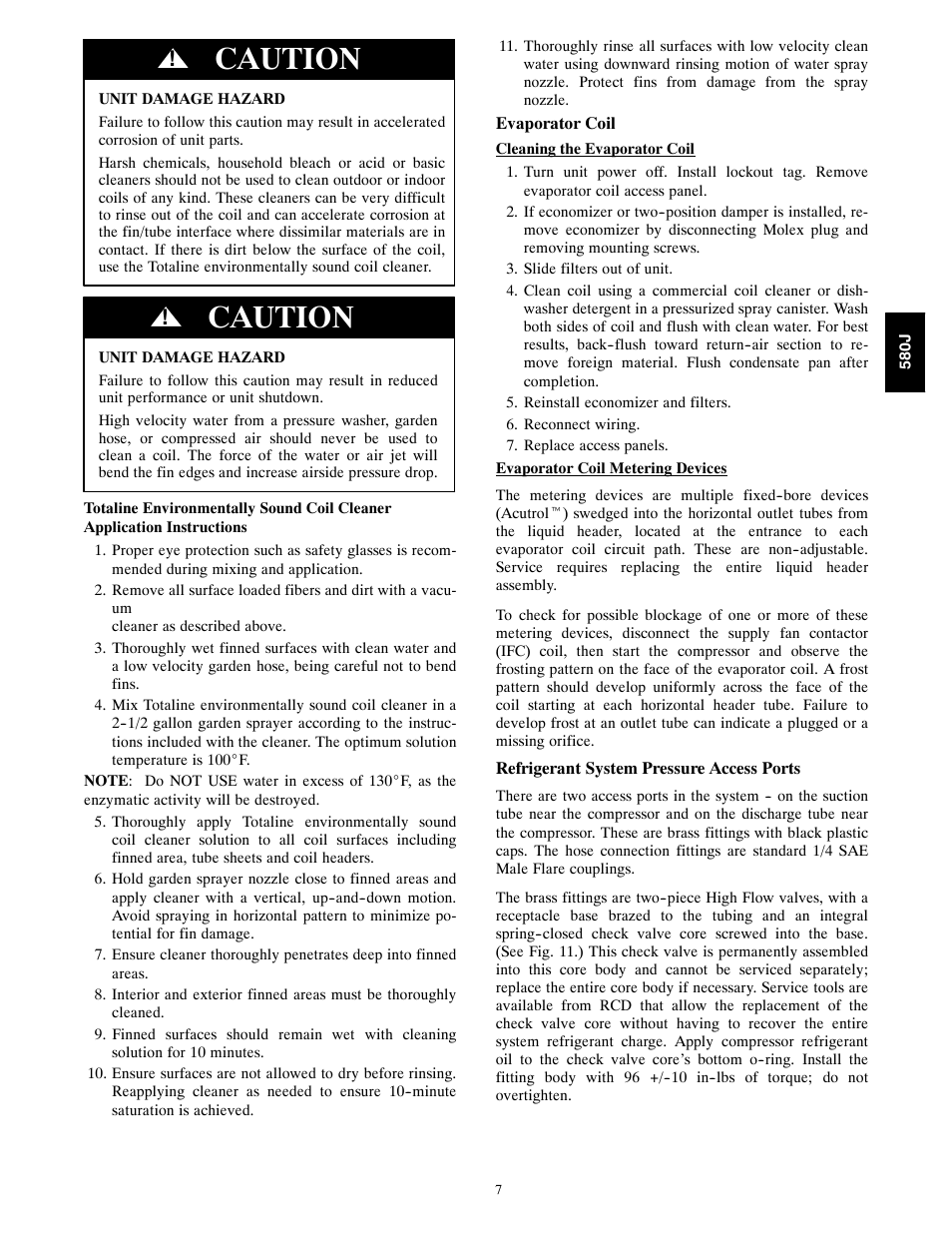 Caution | Bryant 580J*04--12 User Manual | Page 7 / 73