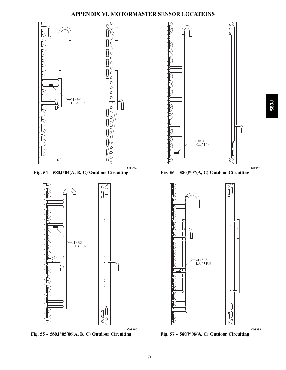 Appendix vi. motormaster sensor locations | Bryant 580J*04--12 User Manual | Page 71 / 73