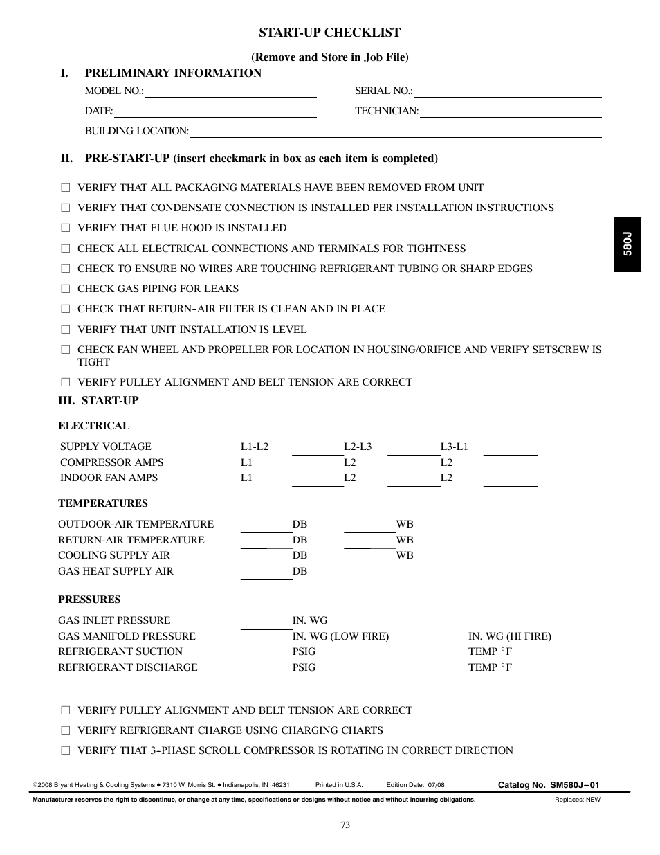 Bryant 580J*04--12 User Manual | Page 73 / 73