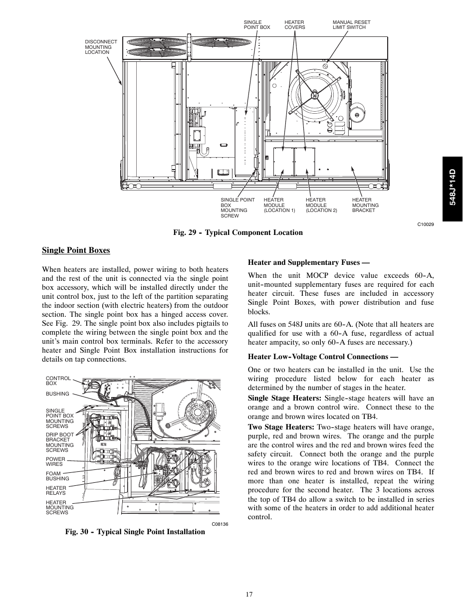 Single point boxes | Bryant 548J*14D User Manual | Page 17 / 36