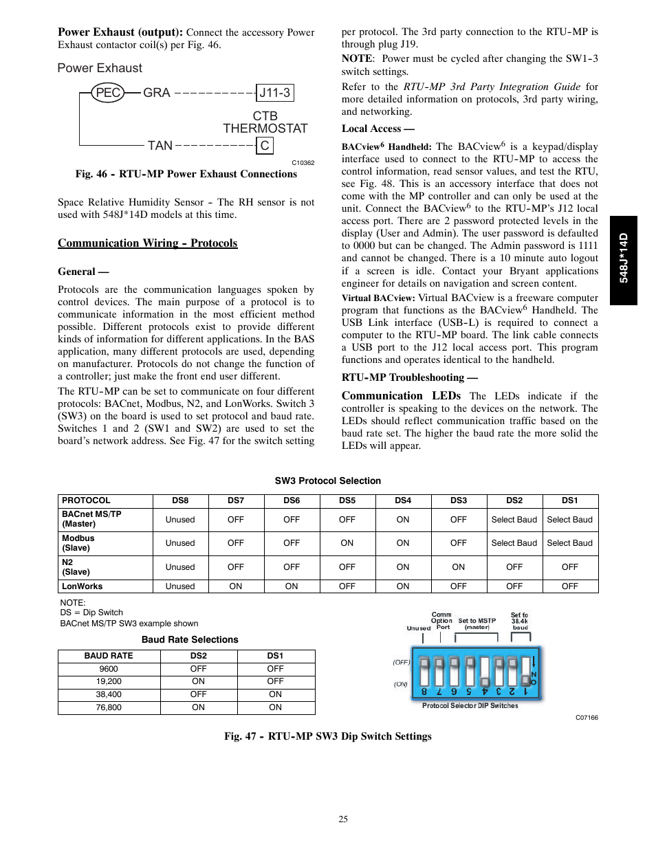 Power exhaust j11-3 c tan pec ctb thermostat gra | Bryant 548J*14D User Manual | Page 25 / 36