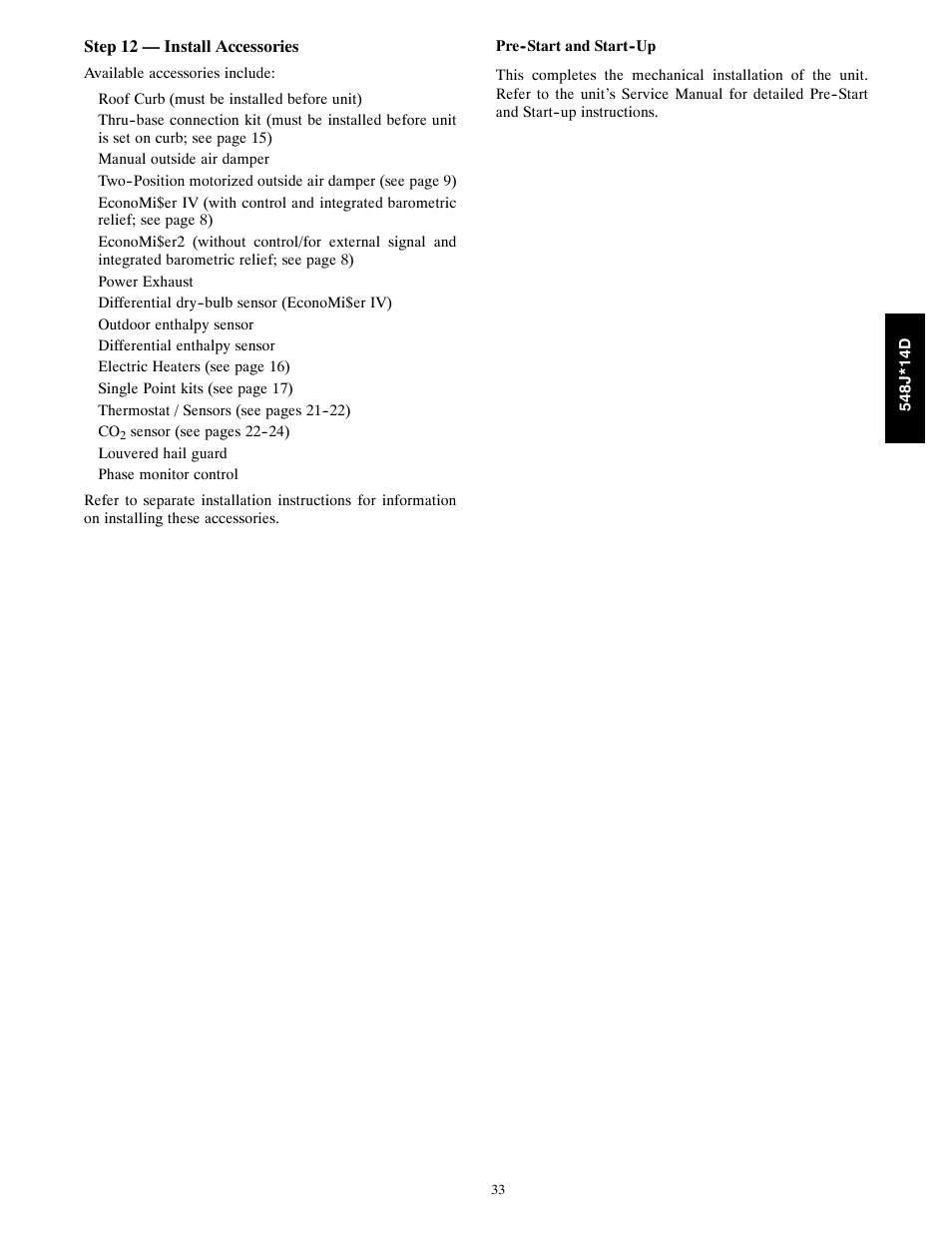 Bryant 548J*14D User Manual | Page 33 / 36