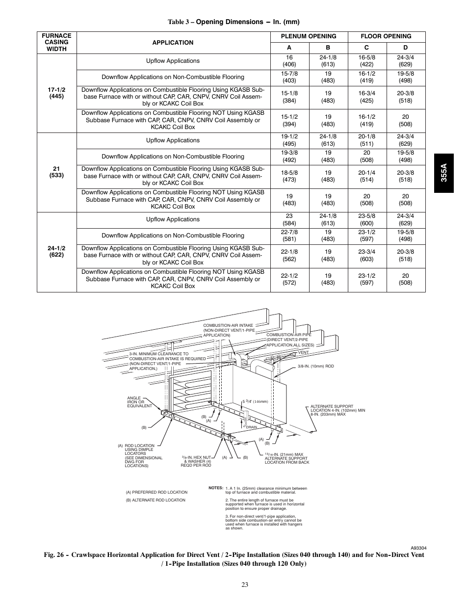 355a | Bryant Bruant 4 Way Gas 355AAV User Manual | Page 23 / 60