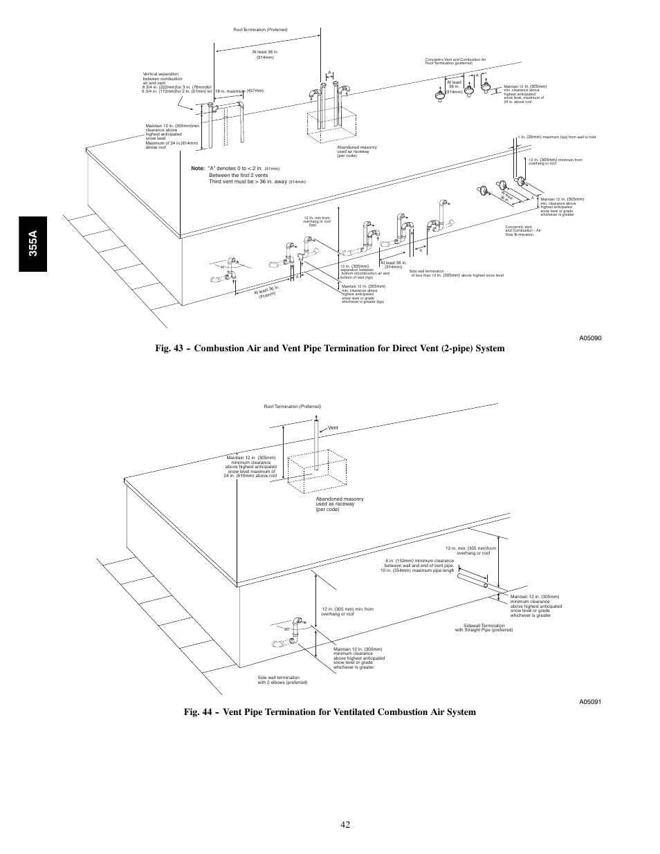 355a | Bryant Bruant 4 Way Gas 355AAV User Manual | Page 42 / 60