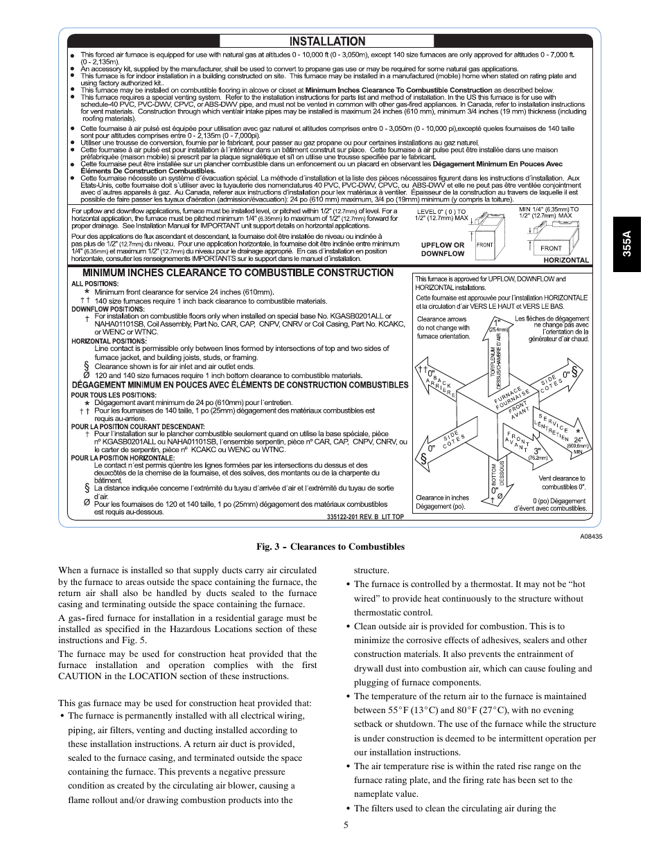 Bryant Bruant 4 Way Gas 355AAV User Manual | Page 5 / 60