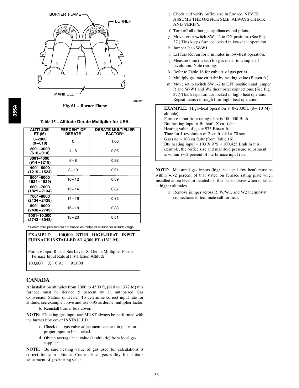 Canada | Bryant Bruant 4 Way Gas 355AAV User Manual | Page 56 / 60