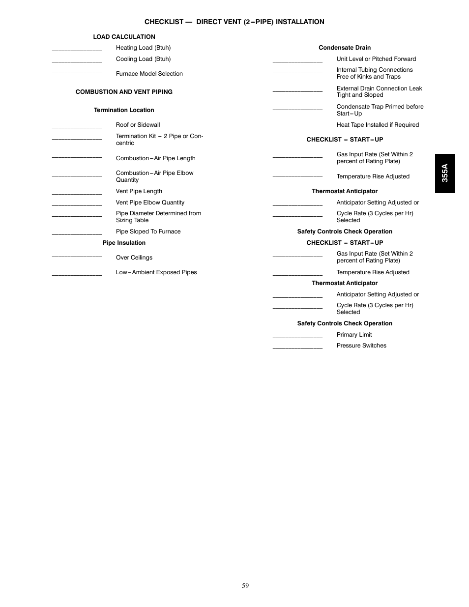 Bryant Bruant 4 Way Gas 355AAV User Manual | Page 59 / 60