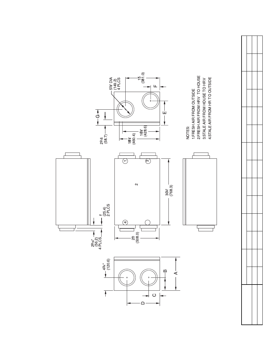 Dimensions | Bryant HRVBBSVC User Manual | Page 5 / 12