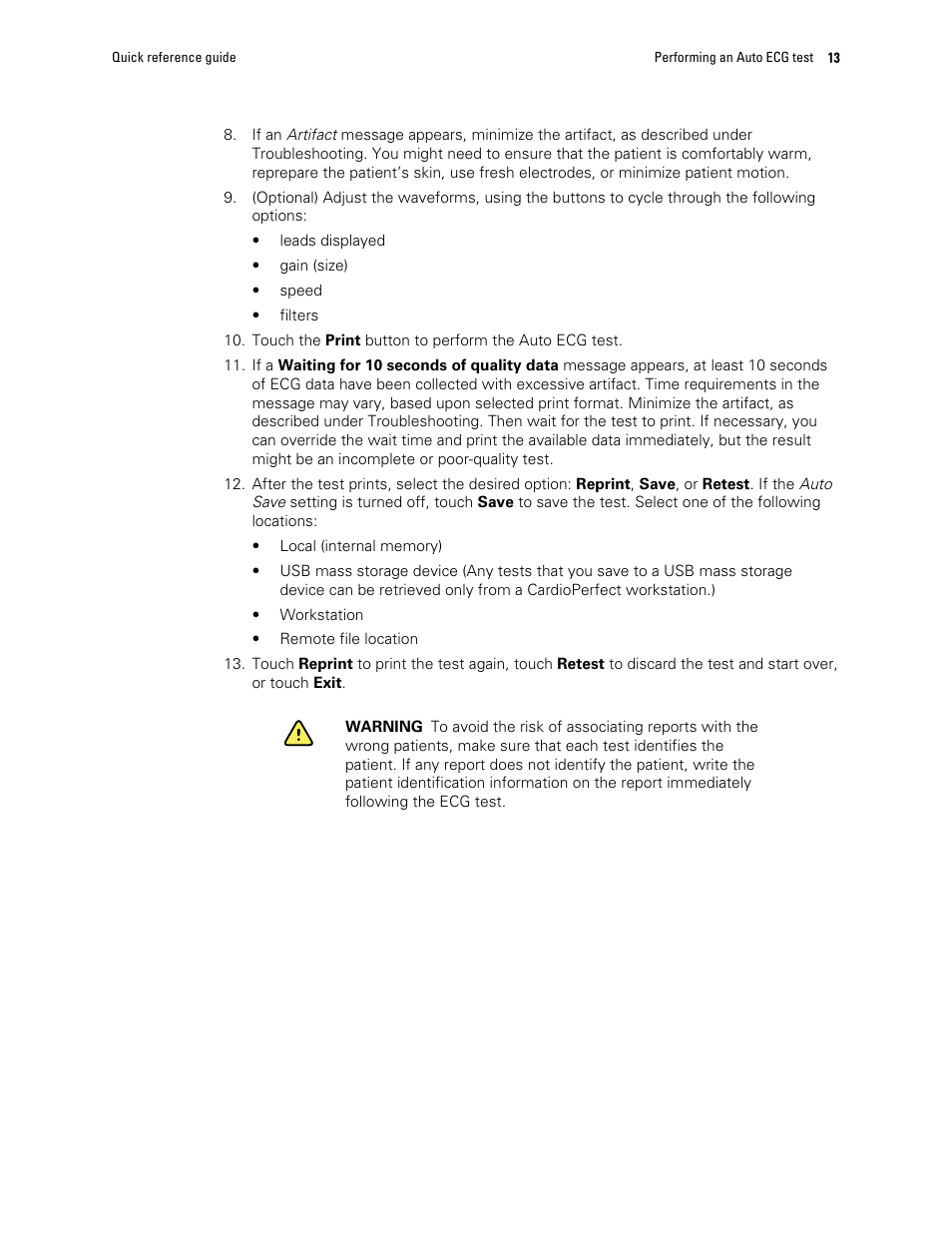 Welch Allyn CP150 - Quick Reference Guide User Manual | Page 17 / 24