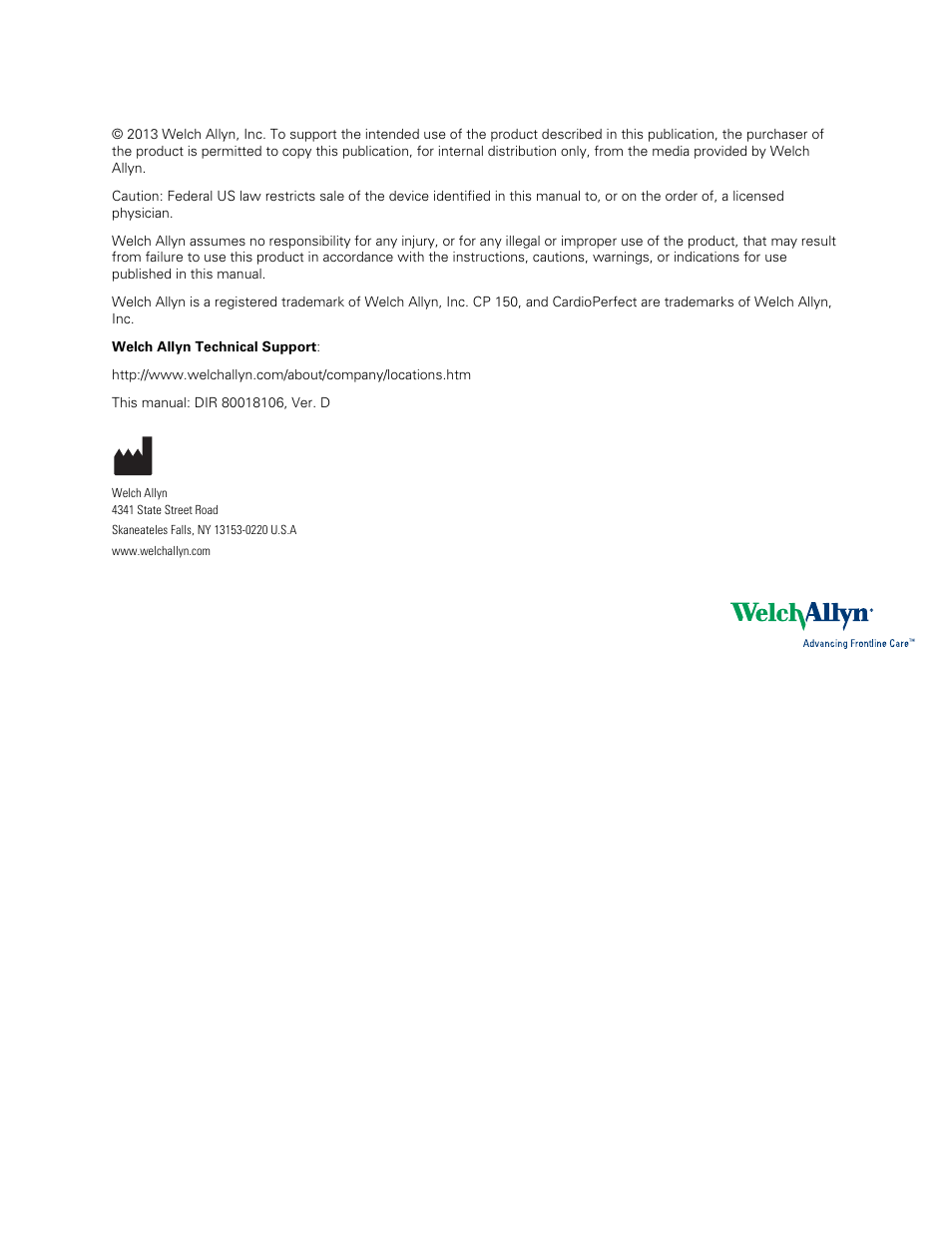Welch Allyn CP150 - Quick Reference Guide User Manual | Page 2 / 24