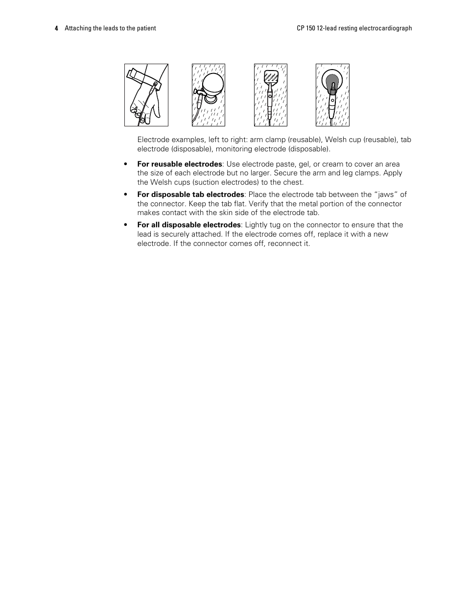 Welch Allyn CP150 12-Lead Resting Electrocardiograph, Software Version 2.00.XX - Quick Reference Guide User Manual | Page 6 / 16