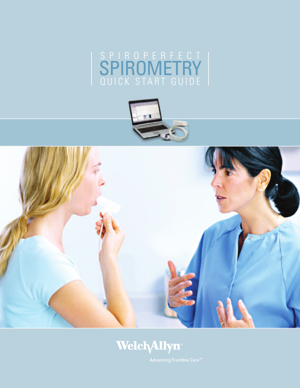 Welch Allyn SpiroPerfect Spirometry Quick Start - Quick Reference Guide User Manual | 6 pages