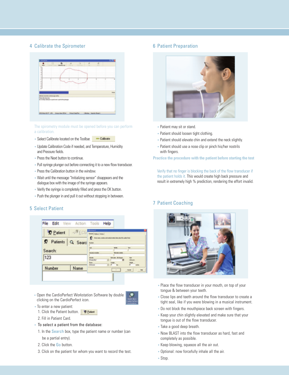 Welch Allyn SpiroPerfect Spirometry Quick Start - Quick Reference Guide User Manual | Page 4 / 6