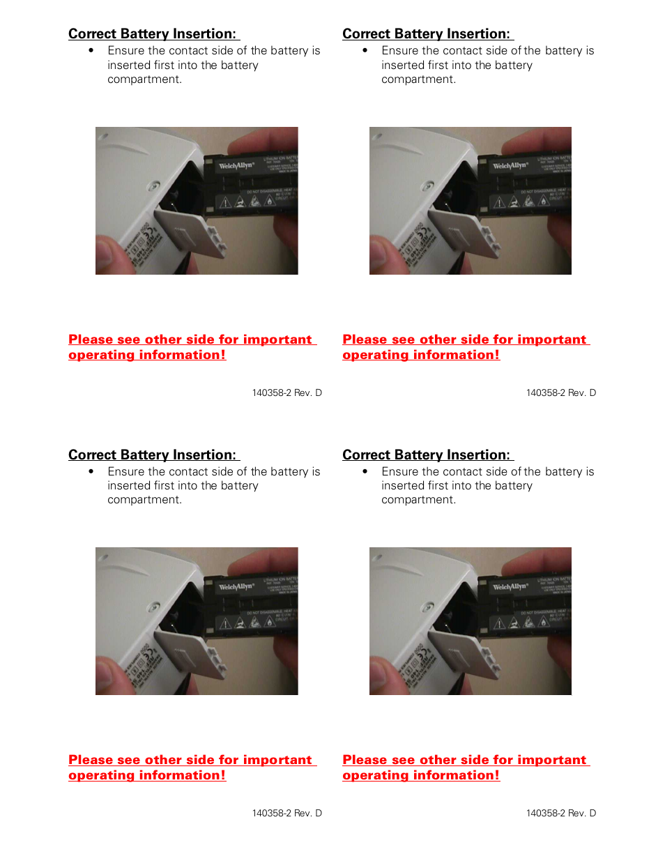 Welch Allyn Quick Reference and Trouble Shooting Guide For The SureSight Vision Screener - Quick Reference Guide User Manual | Page 2 / 2
