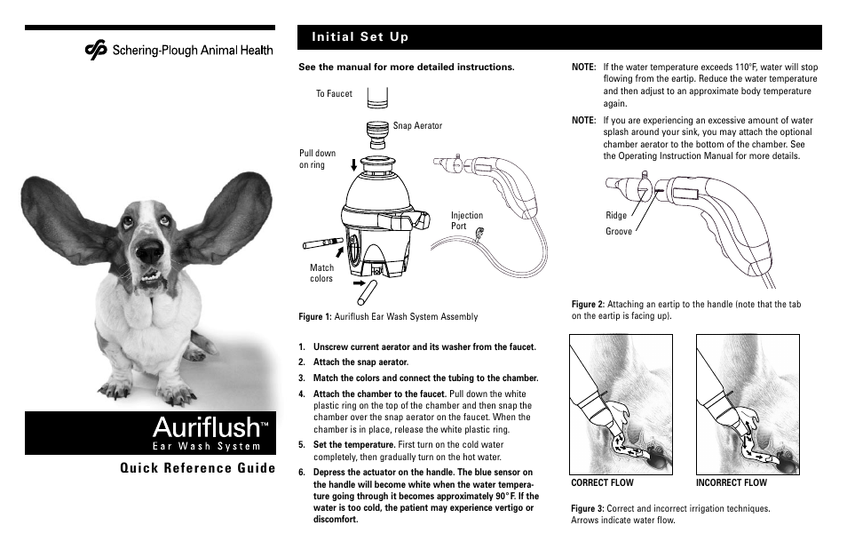 Welch Allyn Auriflush Ear Wash System - Quick Reference Guide User Manual | 2 pages