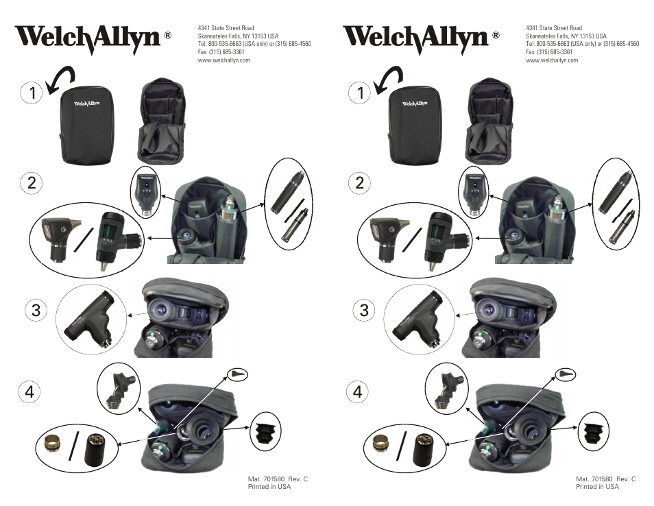 Welch Allyn 05815-M Case Instruction - Quick Reference Guide User Manual | 1 page